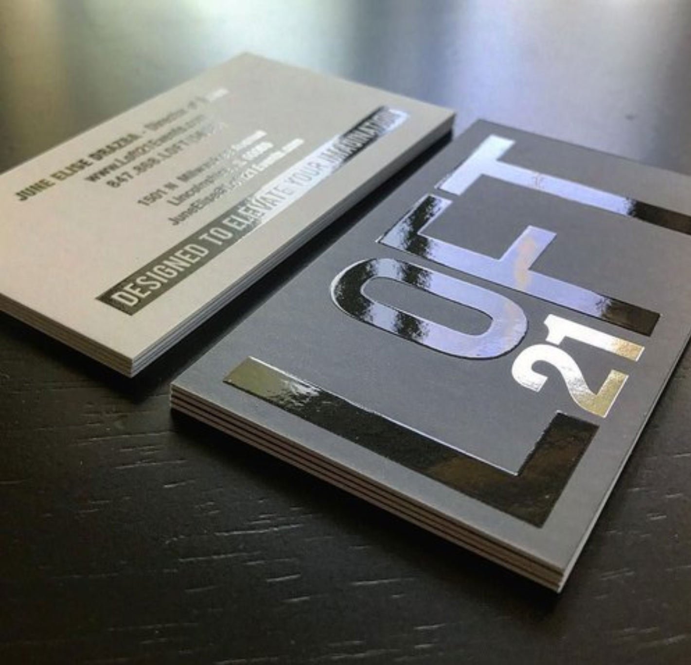 Spot UV Matt Laminated 400GSM Business Cards - Image 2