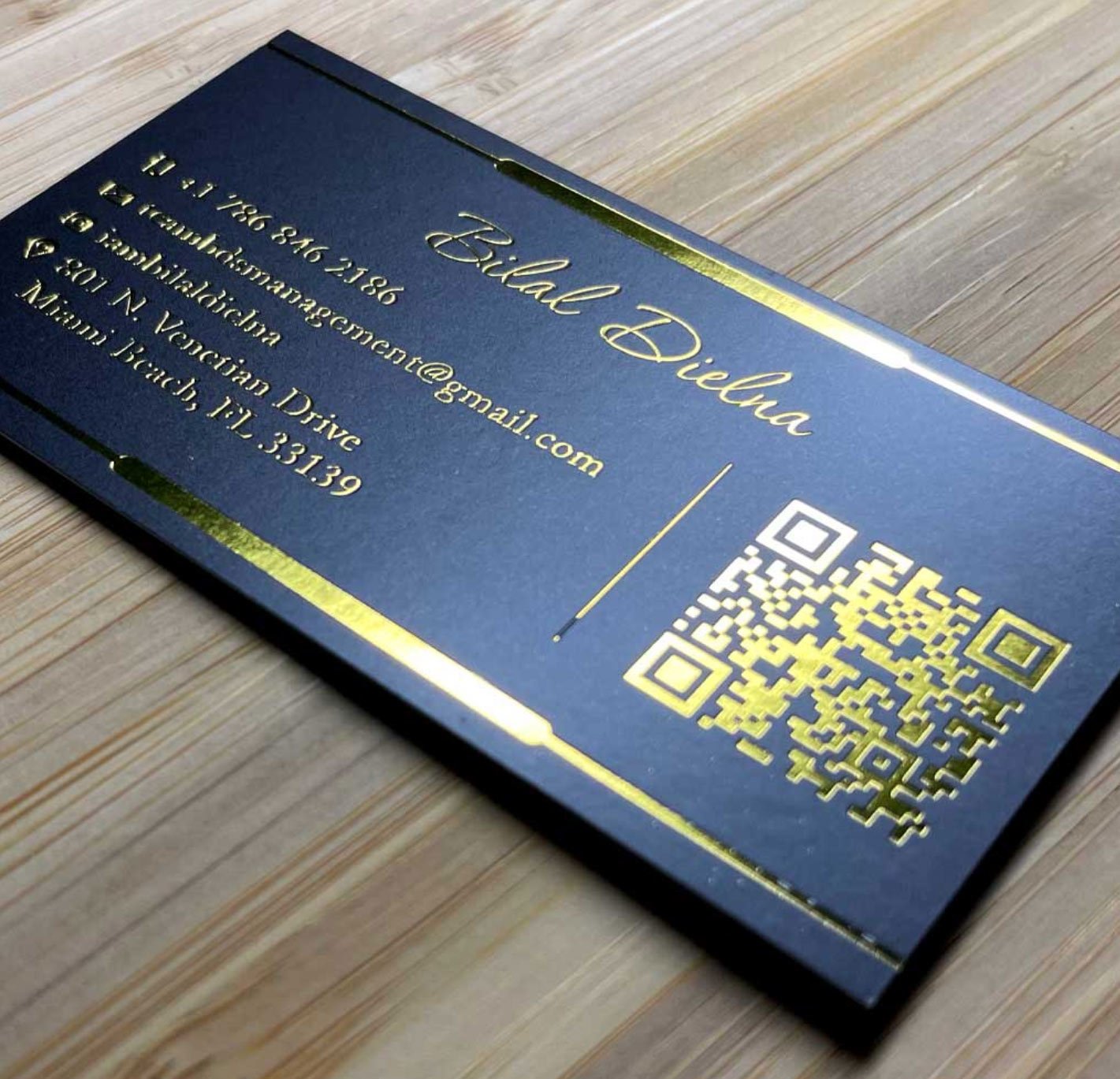 Gold Foil Matt Laminated 400GSM Business Cards