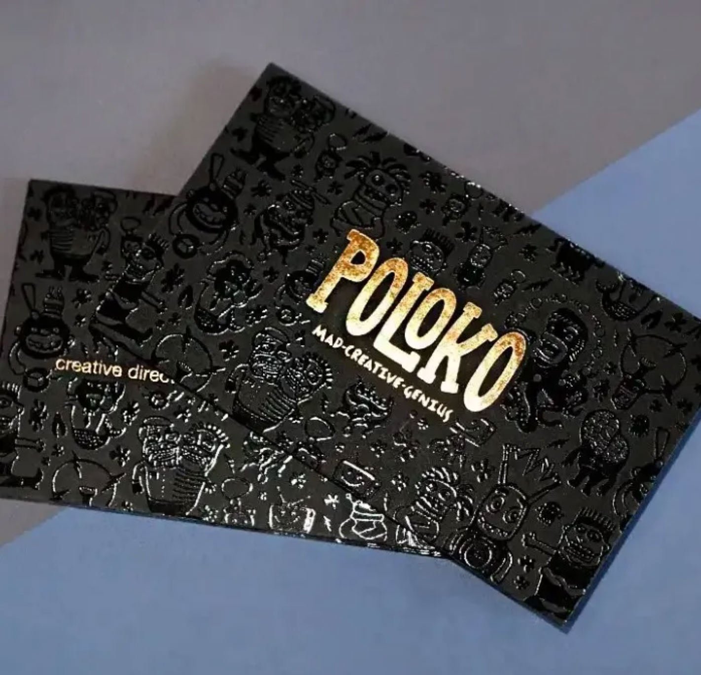 Gold Foil Spot UV Matt Laminated 400GSM Business Cards - Image 4