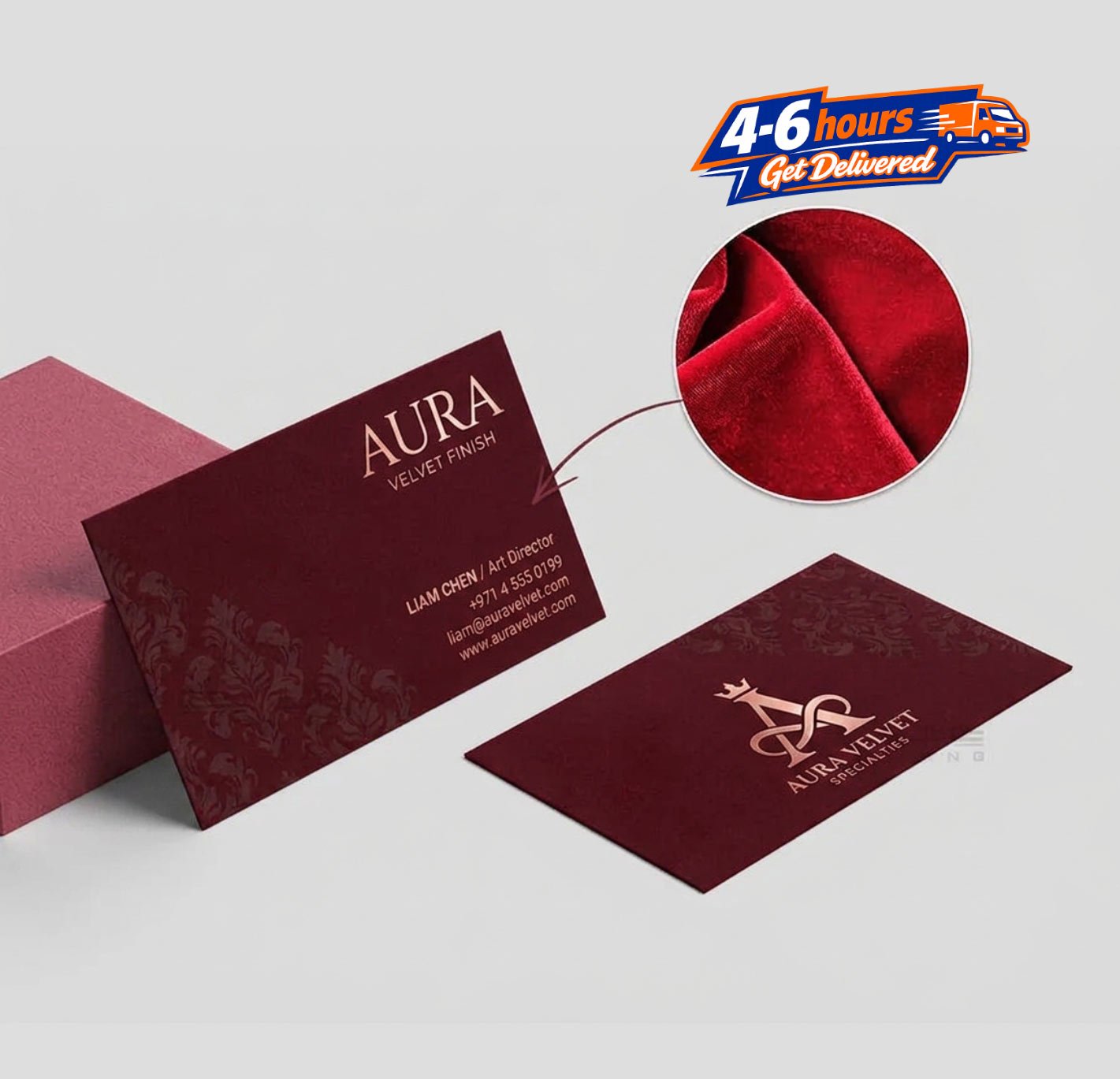Premium Velvet Laminated 400GSM Business Cards