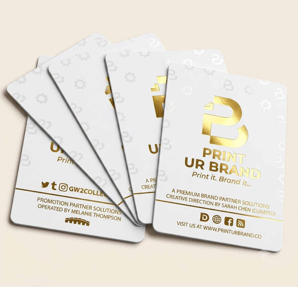 Gold Foil Spot UV Velvet Laminated 760 Mic Business Cards - Image 2